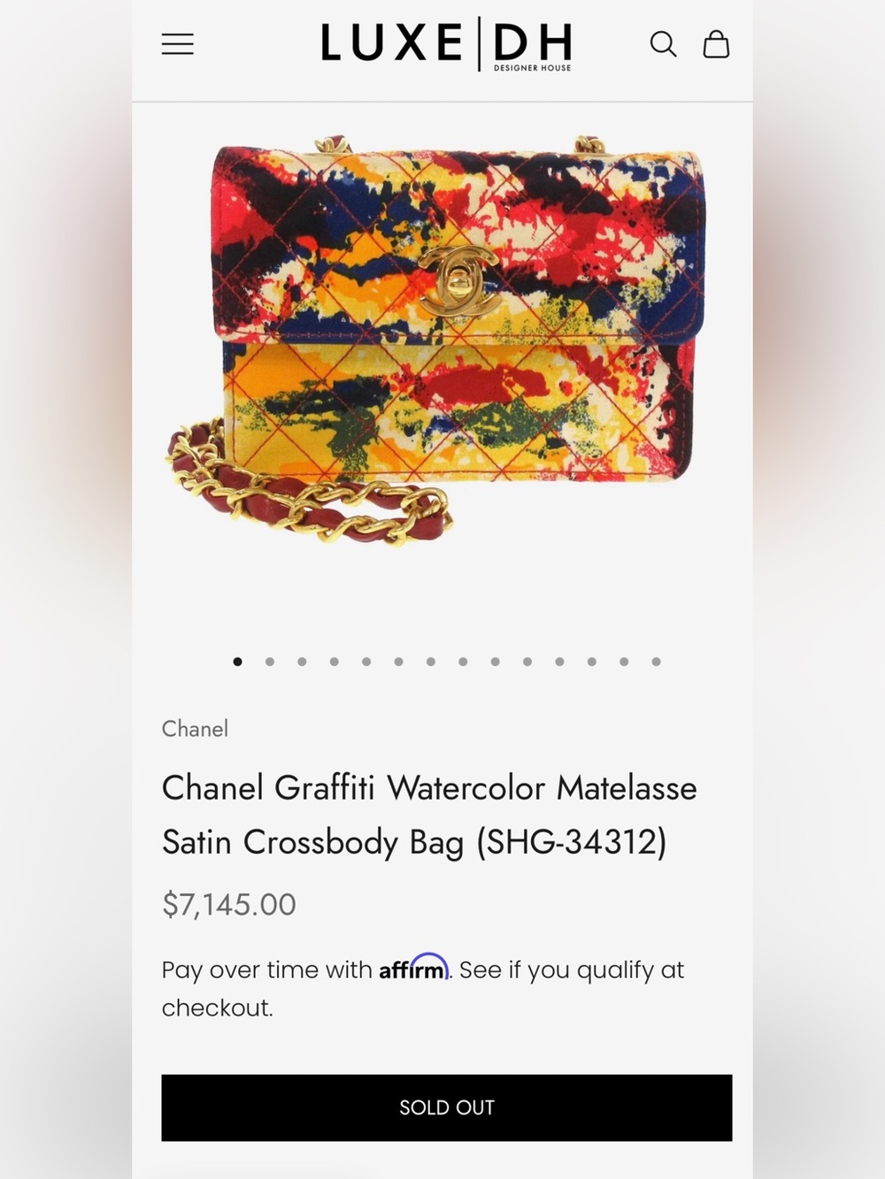 CHANEL Graffiti Watercolor Matelassé Satin Flap / Crossbody Bag – Limited Ed. - Picture 11 of 11